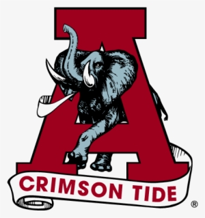 Alabama,crimson,tide - Alabama A With Elephant #818727