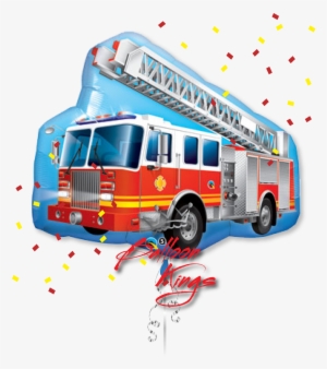 Fire Truck - Fire Engine Giant Foil Balloon (uninflated) #818840