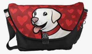 Cute Cartoon Labrador Messenger Bag #818961