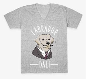 Labrador Dali V-neck Tee Shirt - Baking Shirt Design #819135