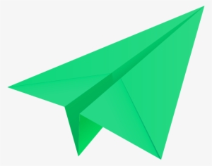 Paper Plane Green - Green Paper Plane Png #819210