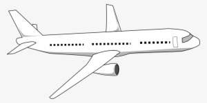 Airliner Aeroplane Airplane Fly Jet Travel - Aviao Em Preto E Branco #819406