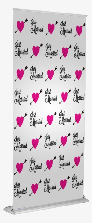 Just Married Retractable 60" X 92" - Heart #819732