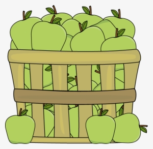 Basket Of Green Apples - Green Apples Clipart #819790