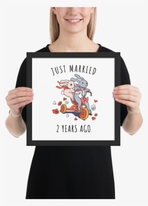 Just Married 2 Years Ago Couple Frame Poster - Poster #819809