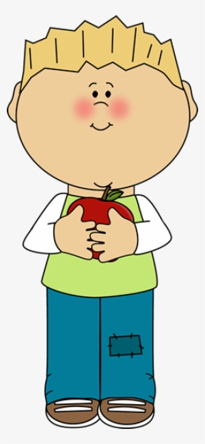 Boy Holding An Apple - Scientist Clip Art Png #819980