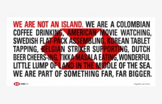 Hsbc We Are Not An Island #8100401