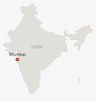 Map Of India With Destination Mumbai - Map Of India's Capital City #8103069