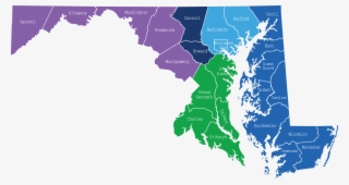 Garrett, Allegany, Washington, Frederick, Montgomery - Maryland State Outline #8103444