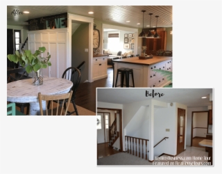 Staircase And Kitchen Farmhouse Style Renovation - Interior Design #8104067