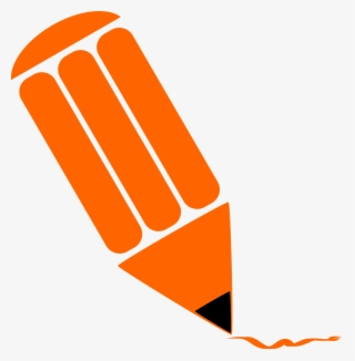 Big Image - Orange Pencil Clip Art #8105836