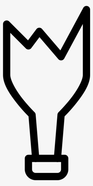 Broken Bottle Icon - Broken Bottle Clipart Black And White #8105838