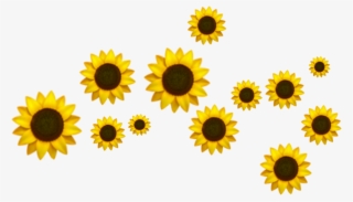 Dudahmt Tumblr Crown Girassol Sticker Dudahmt Png Transparent - Sunflower #8107355