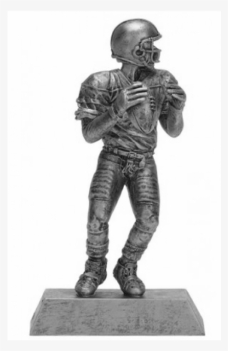Silver Football Trophy Figure Award Quarterback - Figurine #8107527