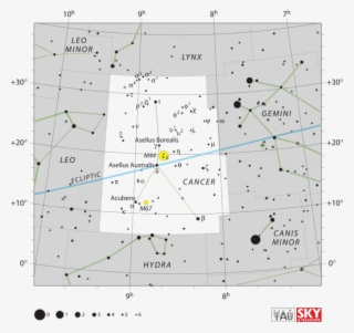 On A Dark Night, Look For The Beehive Star Cluster - Cancer Constellation Star Map #8108858