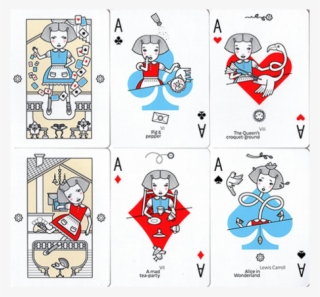 Fabulous Alice In Wonderland Playing Cards With Alice - Cartoon #8108945