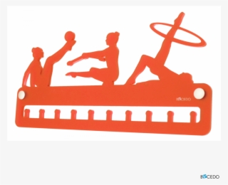 Plexiglas Rhythmic Gymnastics Medal Display With Silhouettes - Hurdling #8109643