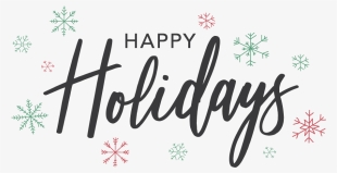 2018 Holiday Hours - Happy Holidays White Background #8109667