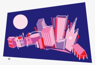 Pink Skyline Clip Art - Illustration #8109987 Pink Skyline Clip Art - Illustration #8109987