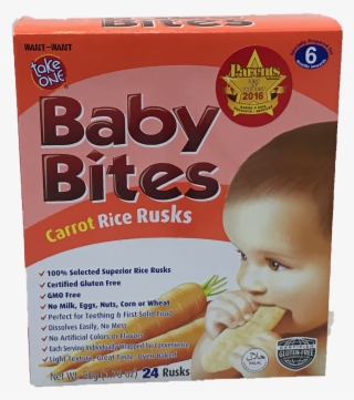 Take One Baby Bites Carrot Rice Rusks 50g - Baby Mum Mum #8111421