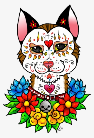 Sugar Skull Cats - Cartoon #8111727