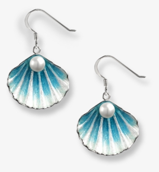 Stock - Enamel And Silver Earrings #8113341
