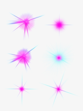 Light Effect Red Blue Gradient Illuminating Elements - Flower #8113840