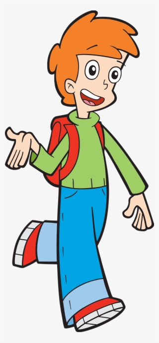 Go To Image - Cartoon Character Waving Png #8115605