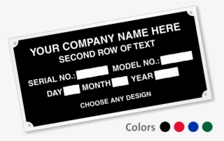 Create Your Own Aluminum Nameplate - Display Device #8115722