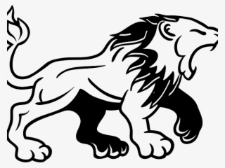 White Lion Clipart Angry Lion - Tattoo Black White Png Lion #8115993