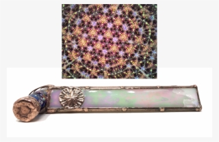 Sea Garden With Sand Dollar In Iridescent White Glass - Weapon #8116016