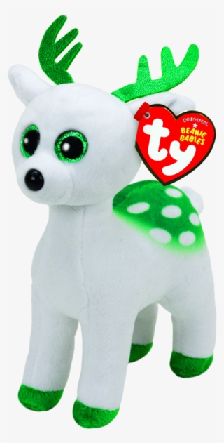 Peppermint The White Reindeer Beanie Babies Christmas - Ty Reindeer #8117054