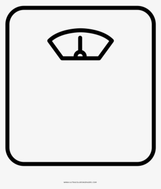 Weight Scale Coloring Page - Timbangan Badan Hitam Putih #8117595