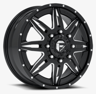 8 Lug Lethal Dually Front - 20 Inch Black Alloy Wheels #8125504