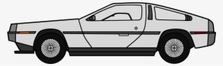 Back To The Future Car Clipart Black And White Stock - Delorean Time Machine Transparent #8126702