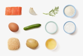 Salmon-dill Burgers With Marinated Cucumber & Roasted - Zucchini #8126704