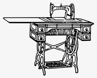 Download Png - Old Sewing Machine Drawing #8127271