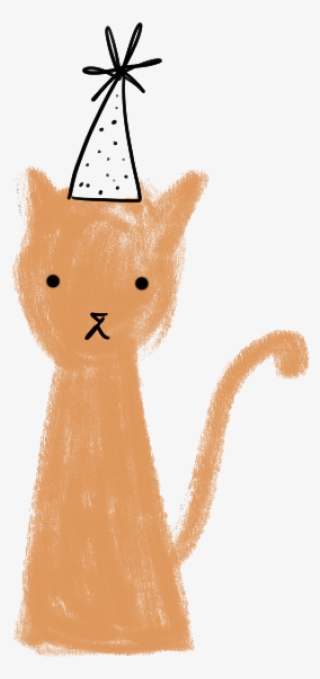 Birthday Cat Hooray Celebration Birthday Cat Birthday - Cartoon #8128130