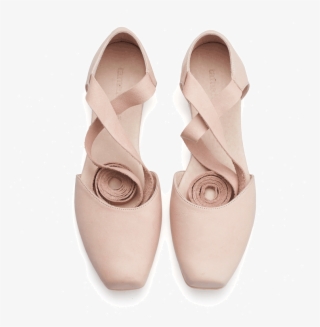 Ana, Blush Pink Leather Ballerina Shoes - Ballerina Shoes #8128415