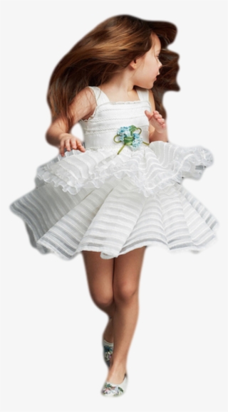Littlegirl Sticker - Running Girl In Dress Png #8130897