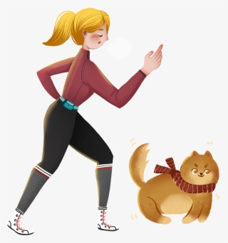 Cartoon Illustration Winter Girl Png And Psd - Cartoon #8131042