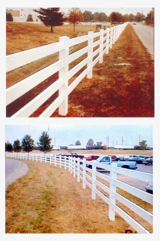 Vinyl Farm Plank - Split-rail Fence #8131363