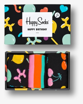 Balloon Animal Birthday Gift Box - Happy Socks #8131518
