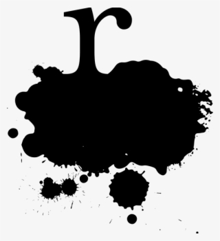 R Black Ink Graphic - Illustration #8132307