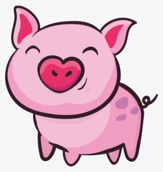 Domestic Clip Pink Cute - Pig Clipart #8132496