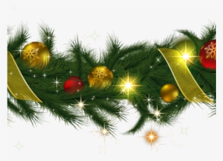 Christmas Lights Clipart Tinsel - Christmas Garland Transparent Background #8132898