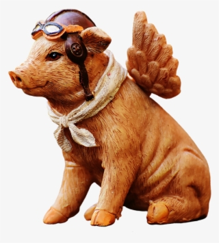 Lucky Pig, Guardian Angel, Figure, Funny, Cute, Angel - Funny Angel #8133084