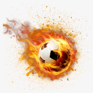 Football On Fire Png Download - Flying Soccer Ball Png #8133713
