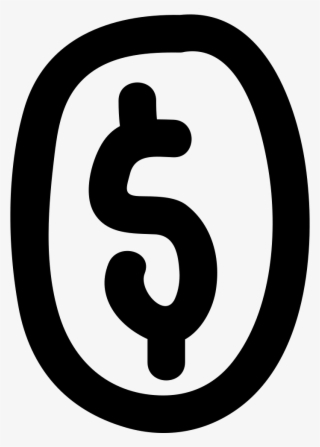 Dollar Sign Inside Oval Shape Comments - Boton De Retroceso #8134512