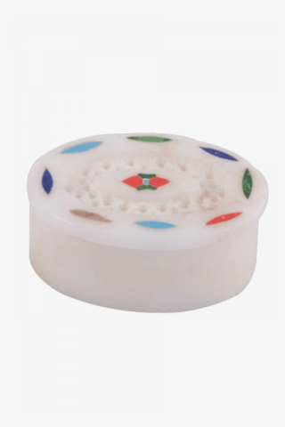 Handcrafted Netted Oval Shape Marble Jewelry Box - Pudding #8134808